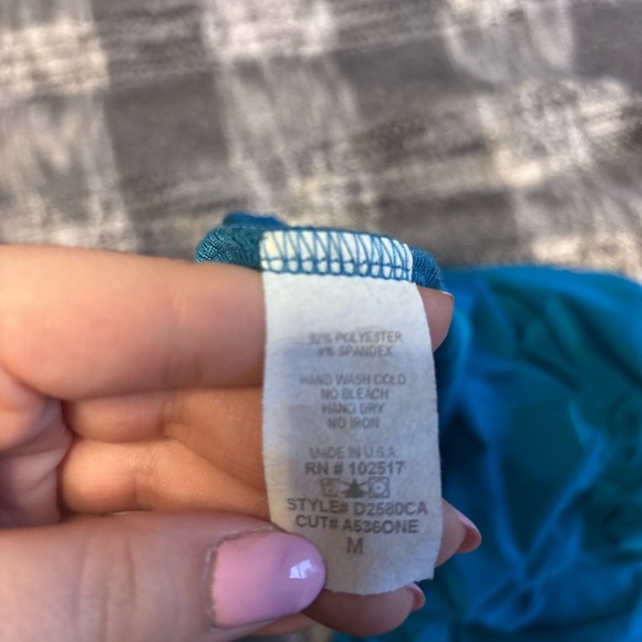 Y2K Soprano Teal Pleated Dress Size M - Picture 6 of 6